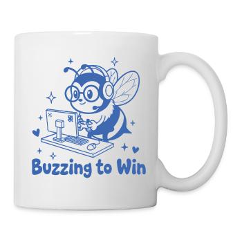 Gaming Biene am PC Buzzing to Win - Tasse - Weiß - Rechts