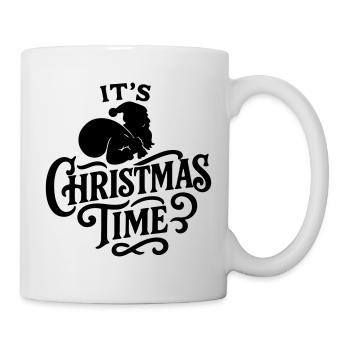 Christmas time Xmas weihnachten rock'n roll Santa  - Tasse - Weiß - Rechts