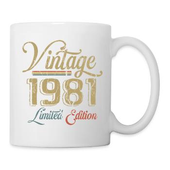 Vintage 1981 Édition limitée Naissance Millésime 1981 - Mug blanc - blanc - Droite
