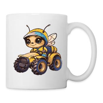 Bee Tractor Farmer - Mug - white - Right