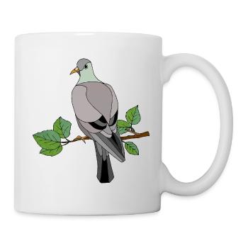 Bunter Vogel - Tasse - Weiß - Rechts
