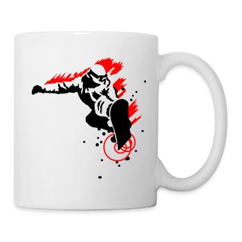 Snowboarders - Mug blanc - blanc - Droite