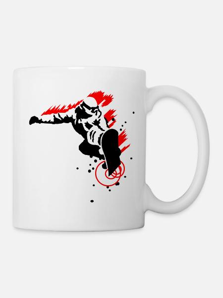 Snowboarder - Tasse - Weiß