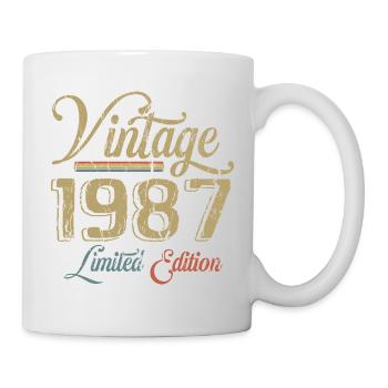 Vintage 1987 Limited Edition Geburtsjahrgang 1987 - Tasse - Weiß - Rechts
