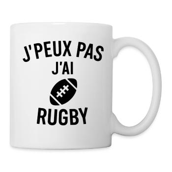 J'peux pas j'ai rugby - Mug blanc - blanc - Droite