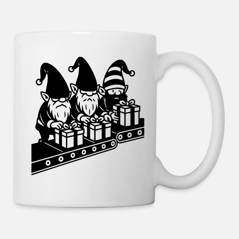 Usine de cadeaux à la chaîne de montage de poids - Mug blanc - blanc