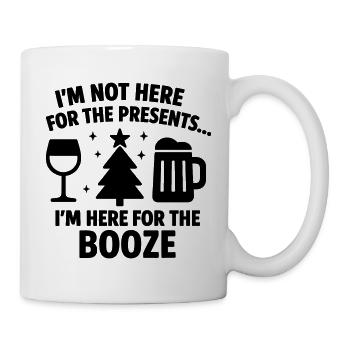 Hier für den Weihnachtsalkohol - Tasse - Weiß - Rechts