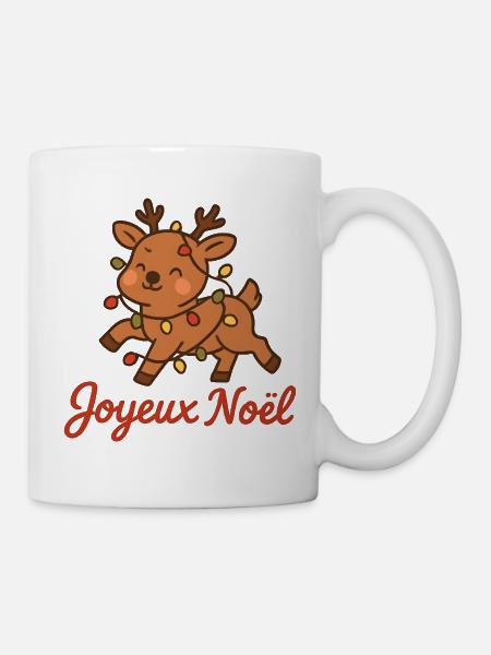 Festliche Helle Rentiere - Tasse - Weiß