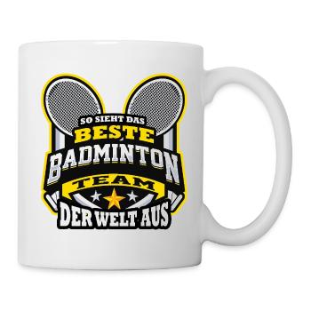 Badmintonspieler Geschenke Badminton Outfits - Tasse - Weiß - Rechts