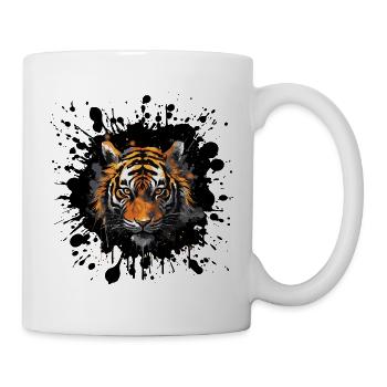 Tiger Animal Splash of Color - Mug - white - Right