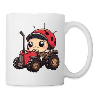 Fermier de tracteurs Ladybug - Mug blanc - blanc - Droite