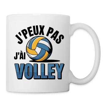 Je peux pas j ai Volley Humour cadeau - Mug blanc - blanc - Droite