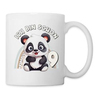 9th Birthday Panda Bear Rainbow Cute Cute - Mug - white - Right