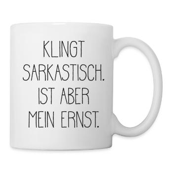 Sarcasme Huour Ironie Cynique T-shirt Cadeau - Mug blanc - blanc - Droite