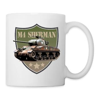 M4 Sherman Panzerwappen - Tasse - Weiß - Rechts