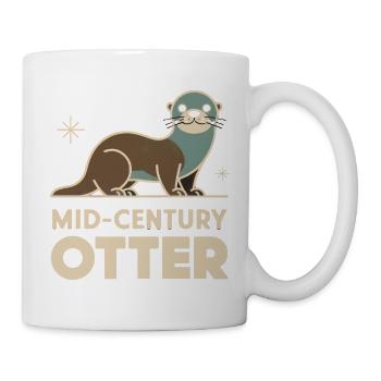 Mid-Century Otter - Tasse - Weiß - Rechts