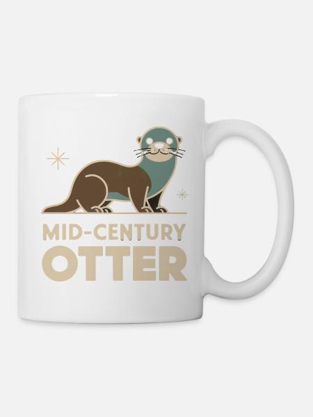 Mid-Century Otter - Tasse - Weiß