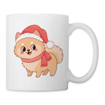Pomeranian Dog Naughty Christmas - Mug - white - Right