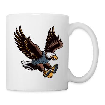 Majestic Eagle Mascot in Armor - Mug - white - Right
