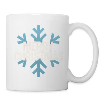 Snowflake Blue Merry Christmas - Mug - white - Right