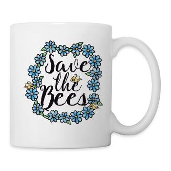 Cercle floral Save the Bees - Mug blanc - blanc - Droite