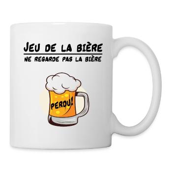 jeu de la biere - Mug blanc - blanc - Droite