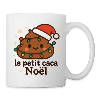 Kleiner angezündeter Weihnachtskakao mit Girlande - Tasse - Weiß - Rechts