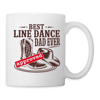 The best line dance dad - Mug - white - Right