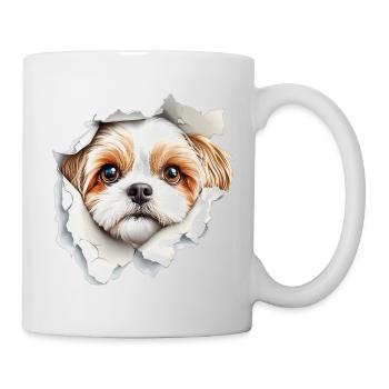 Shih Tzu - Tasse - Weiß - Rechts