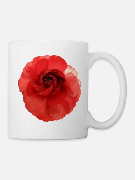 Camélia magique fleur rouge - Mug blanc - blanc