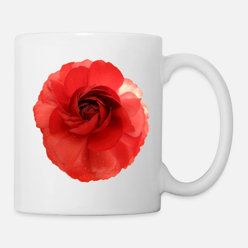 Camélia magique fleur rouge - Mug blanc - blanc