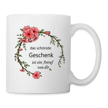 Anneau de fleurs d’hibiscus - Mug blanc - blanc - Droite