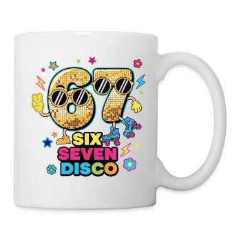 67 Six Seven 6-7 - Disco Retro Party - Mug blanc - blanc - Droite