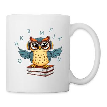 Owl on Books - Mug - white - Right