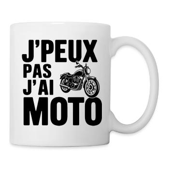 J-peux_pas_J-ai_Moto - Mug blanc - blanc - Droite