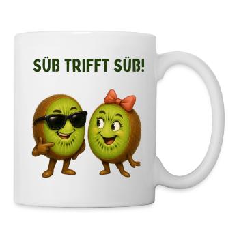 Sweet meets kiwi duo - Mug - white - Right