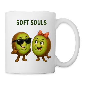 Kiwis mit Stil: Soft Souls Duo - Tasse - Weiß - Rechts
