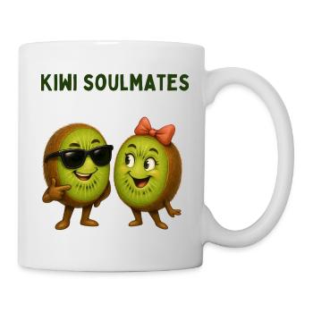 Duo d’âmes sœurs kiwi - Mug blanc - blanc - Droite