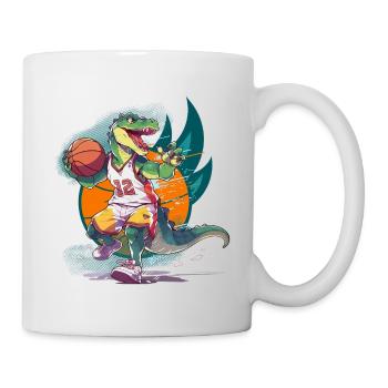 Basketball Dinosaur T-Rex Basketball Player - Mug - white - Right
