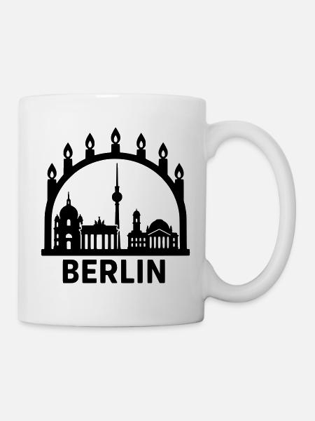 berlin schwibbogen weihnachts deko advent - Tasse - Weiß