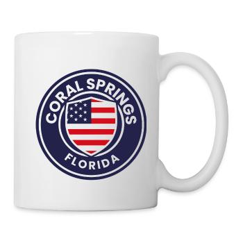 Coral Springs Florida Flaggenschild - Tasse - Weiß - Rechts