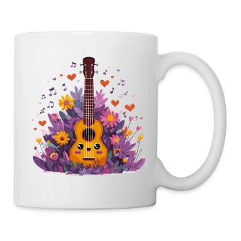 Combo Ukulélé Fleurissant - Mug blanc - blanc - Droite