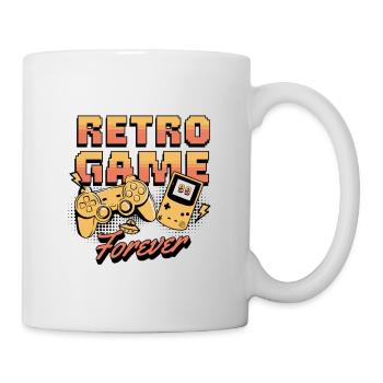 Jeu rétro pour toujours | Vêtements de jeu vintage - Mug blanc - blanc - Droite