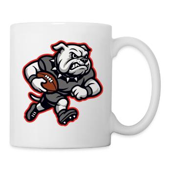 Go Dawgs Bulldog Football Mascot Design - Mug - white - Right