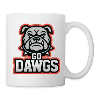 Go Dawgs Bulldog Mascot Football Design - Mug - white - Right