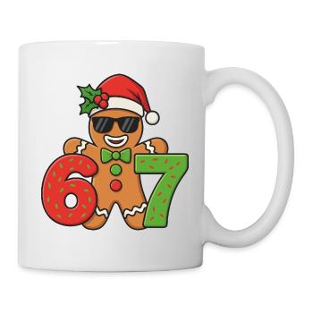 Xmas Gingerbread Six Seven 67 Christmas Meme - Mug - white - Right