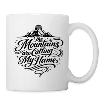 The mountains are calling Spruch Mountains - Mug - white - Right