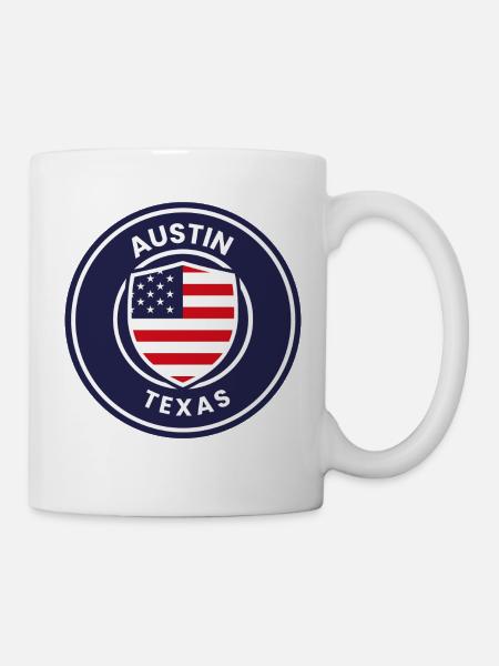 Austin Texas Shield - Tasse - Weiß