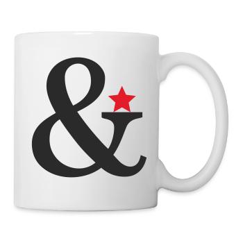 Ampersand mit rotem Sternakzent - Tasse - Weiß - Rechts