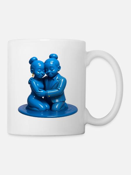 LOVERS #2- peace & love - Mug blanc - blanc